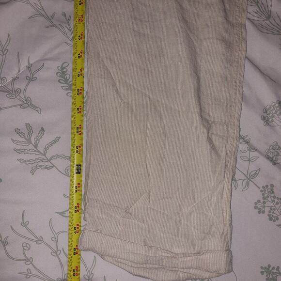 New York & Co Boyfriend drawstring linen pants cream stripes Size xl Resort wear - Picture 8 of 13